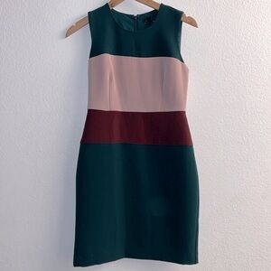 New Ann Taylor Sleeveless Color Block Dress Size OP